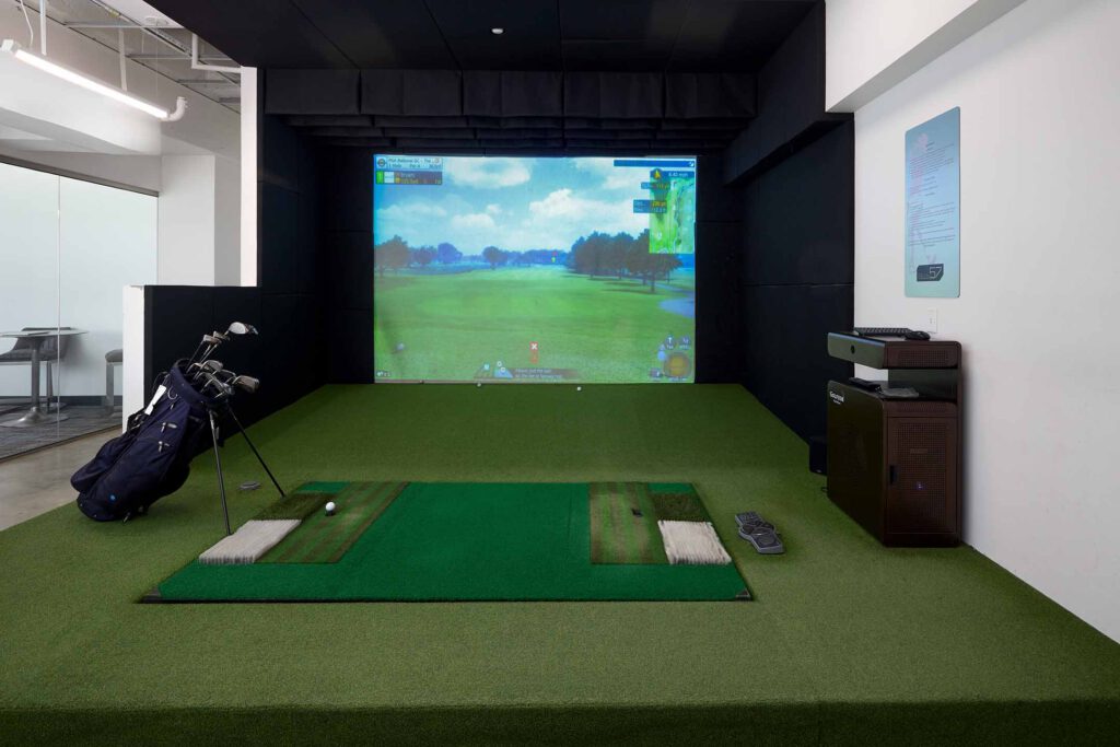 Video golf installation