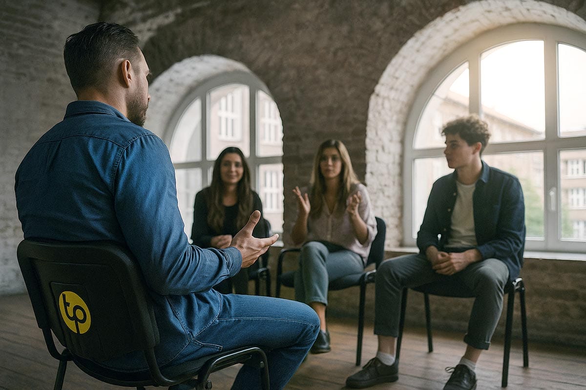 Group therapy session at Turning Point